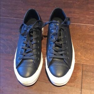 Converse leather platform Nero